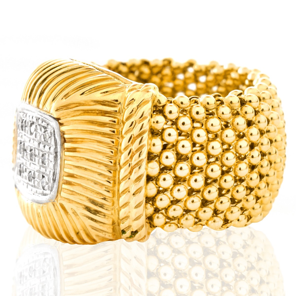 Italian 14K Gold and Diamond Ring | Kodner Auctions