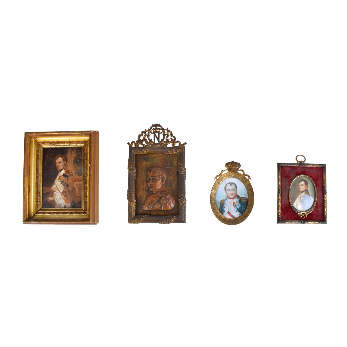 Collection of Four Miniatures Depicting Napoleon
