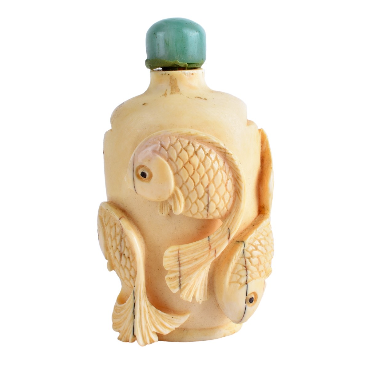19th Century Chinese Carved Ivory Snuff Bottle