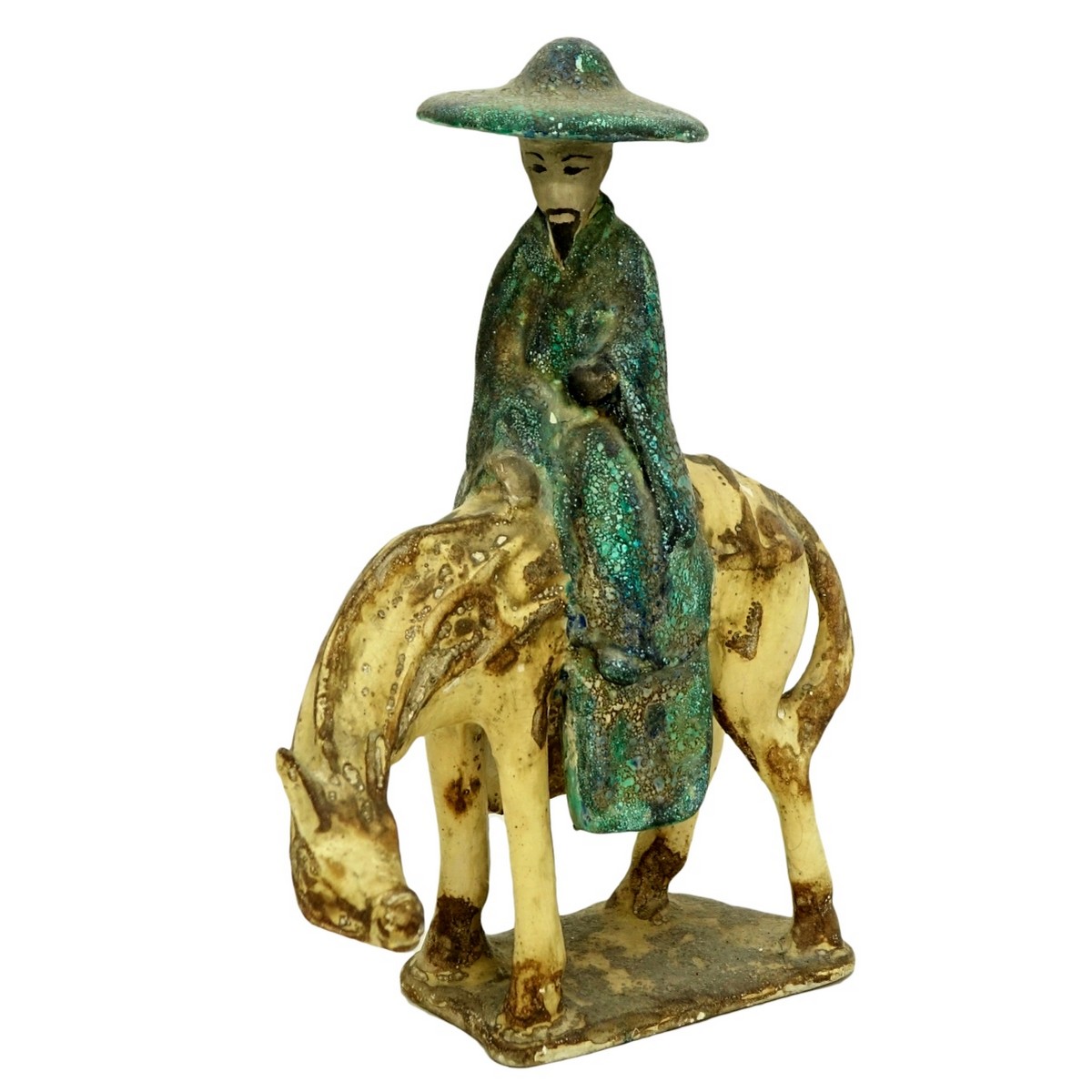 Chinese Tang Style Polychrome Pottery Figure