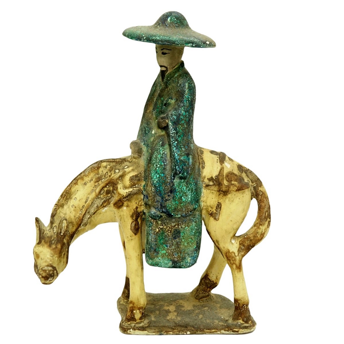 Chinese Tang Style Polychrome Pottery Figure