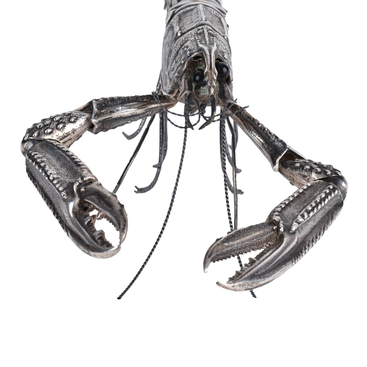 Impressive Spanish Silver Articulated Lobster Figu