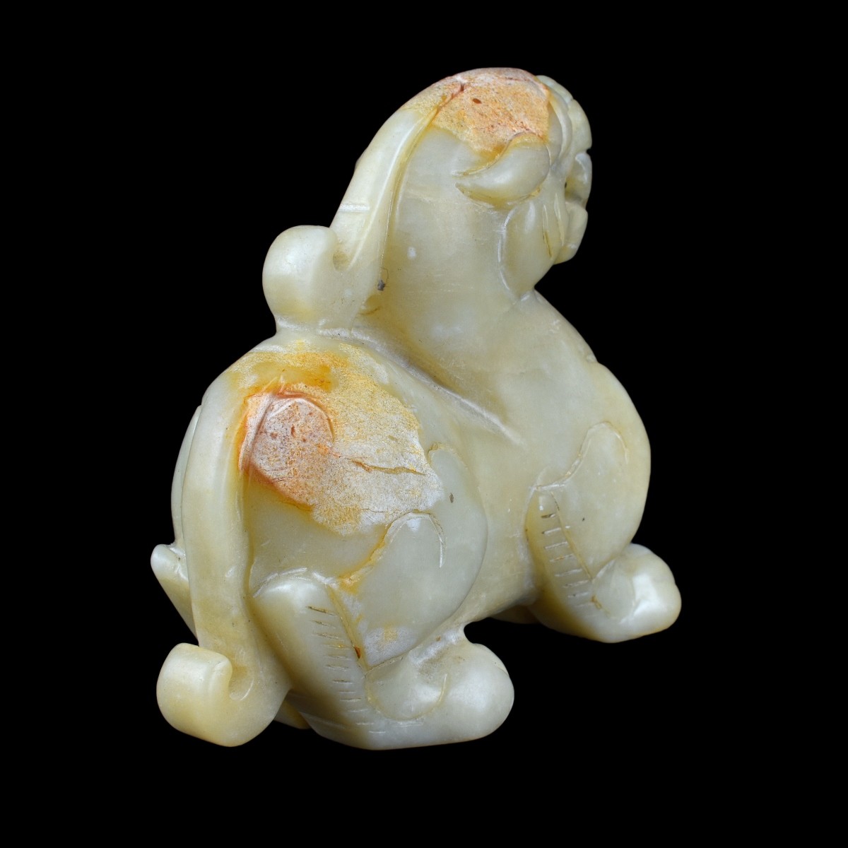Two (2) Chinese Carved Jade Foo Dog Sculptures