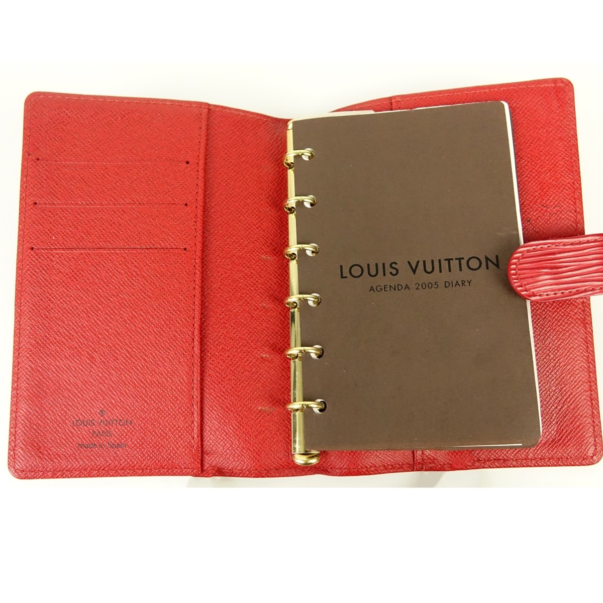 Louis Vuitton Red Epi Leather Agenda Diary PM