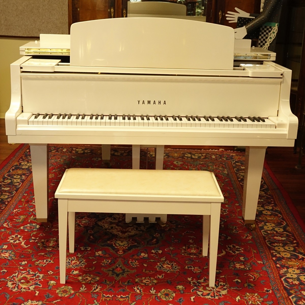 Yamaha White Baby Grand Piano Model GH1
