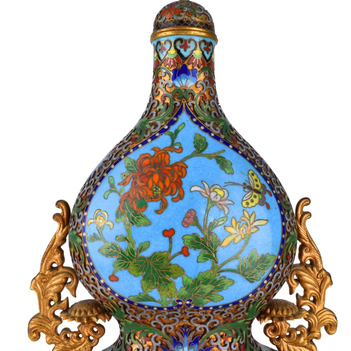 Pair of Chinese Republic Era Double Gourd Vases