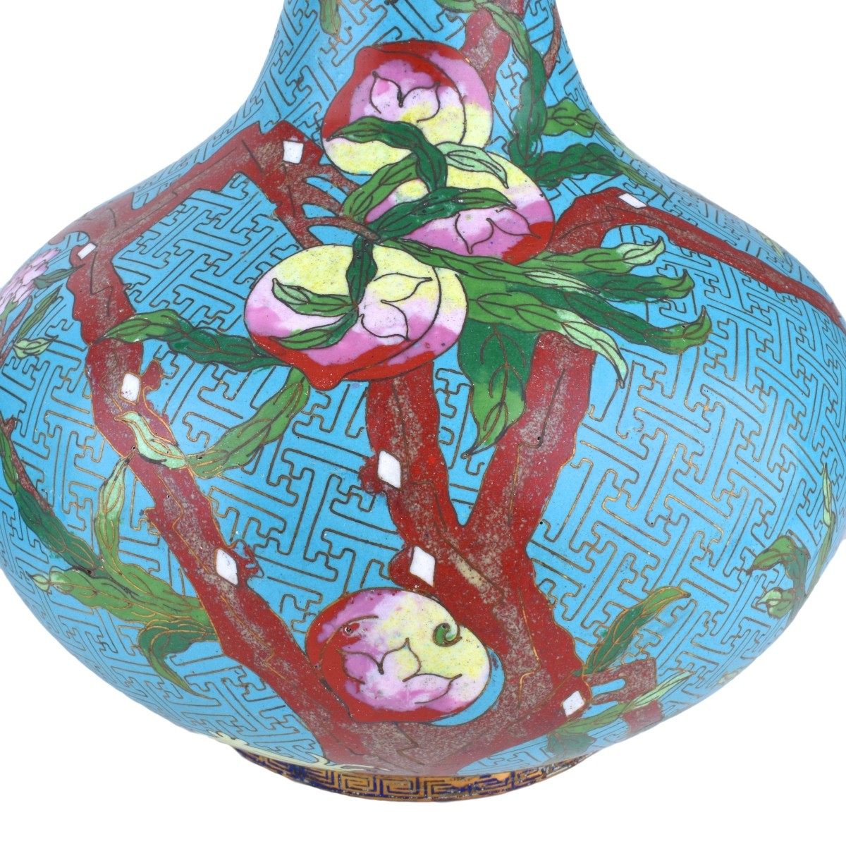 Large Pair of Chinese Cloisonne Enamel Vases