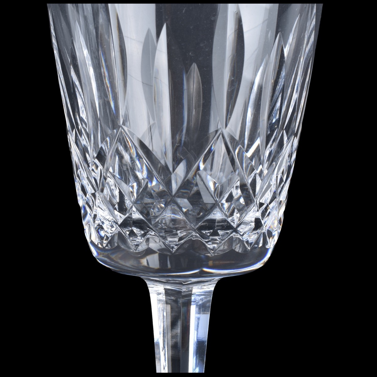 Eight (8) Waterford Crystal "Lismore" Goblets