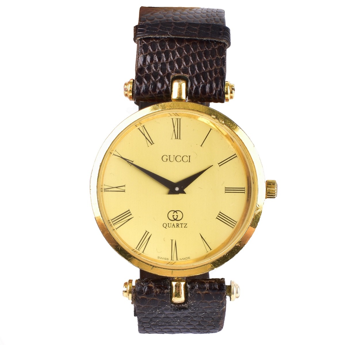 Vintage Gucci Gold Plated and Enamel Ladies Watch