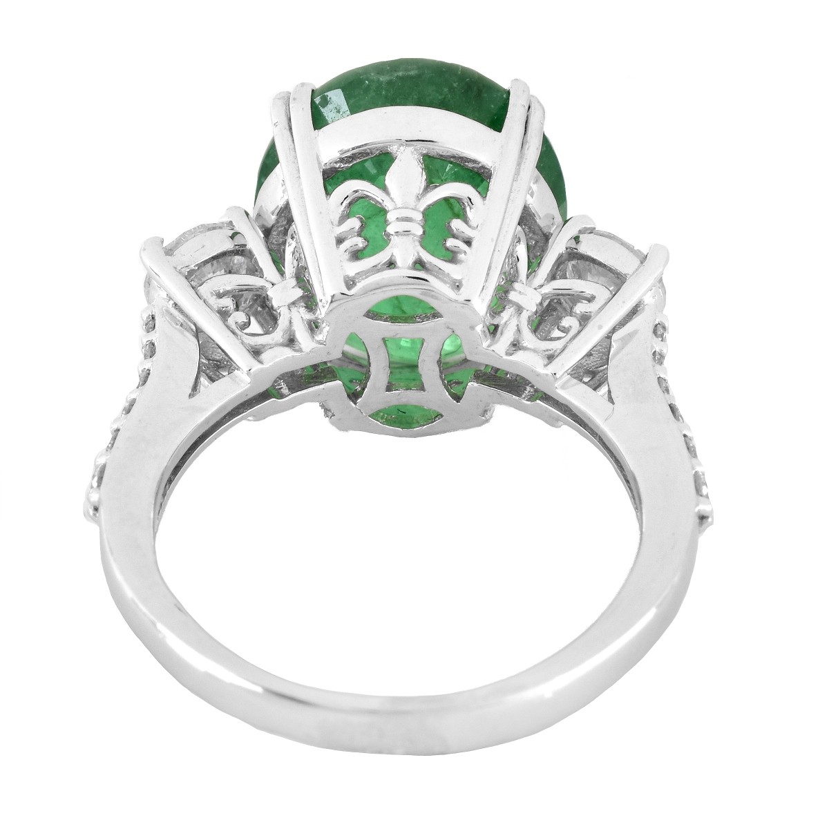 AGL Certified 7.34ct Emerald and 14K Gold Ring