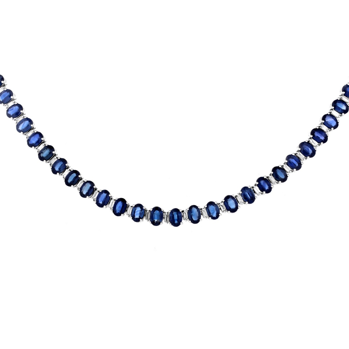 50.0ct Sapphire, Diamond and 18K Gold Necklace