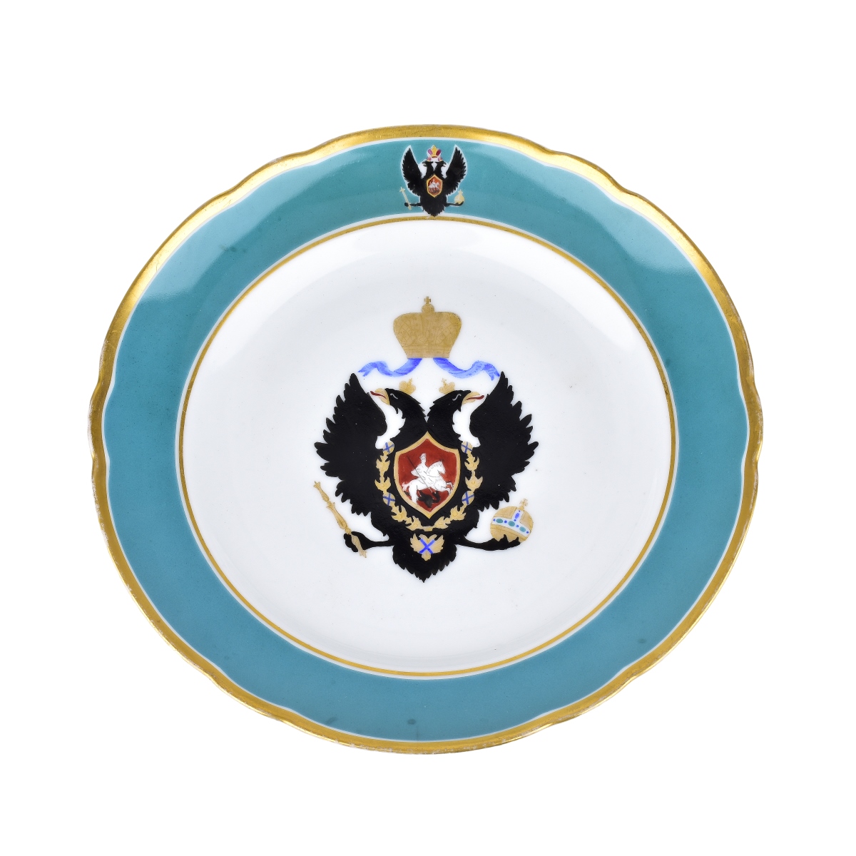 A Russian Imperial Porcelain Factory Plate