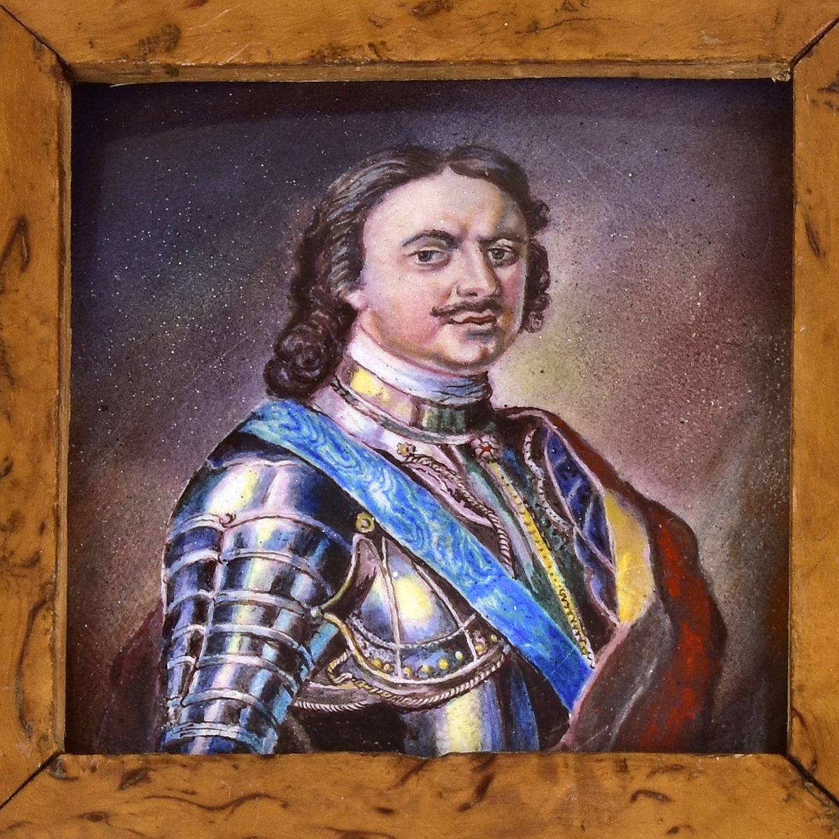 Russian Enamel Miniature Plaque of Peter The Great