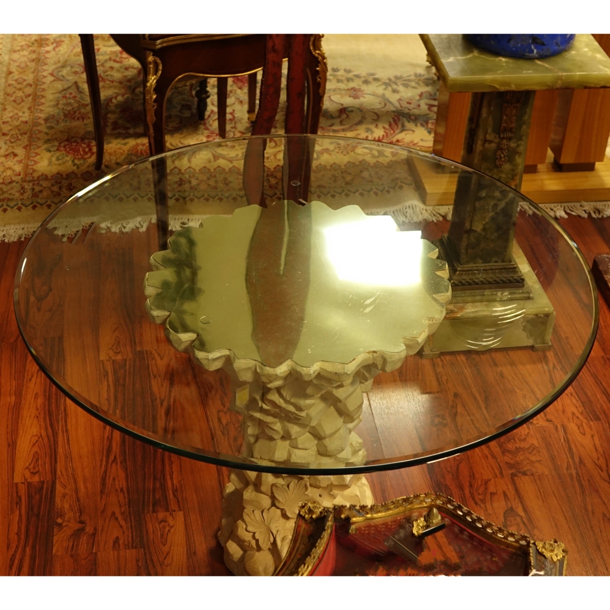 Grotto style Pedestal Table