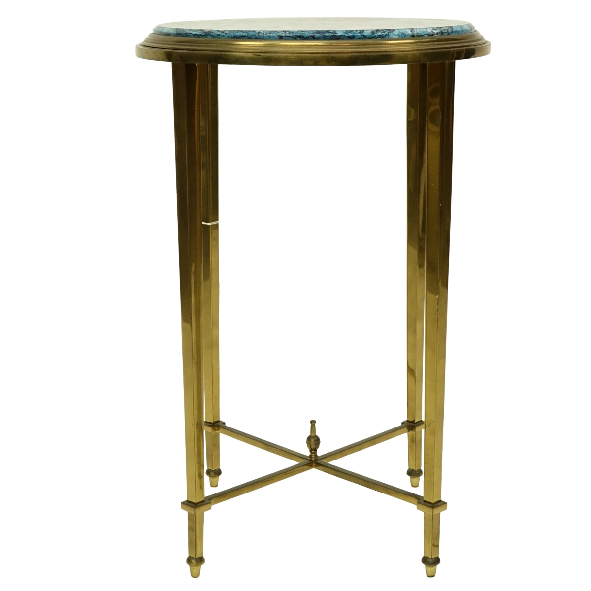Vintage Brass and Granite Side Table