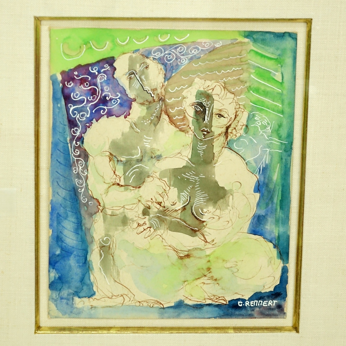 Gershon Rennert,German (1929-2009) Two Watercolors