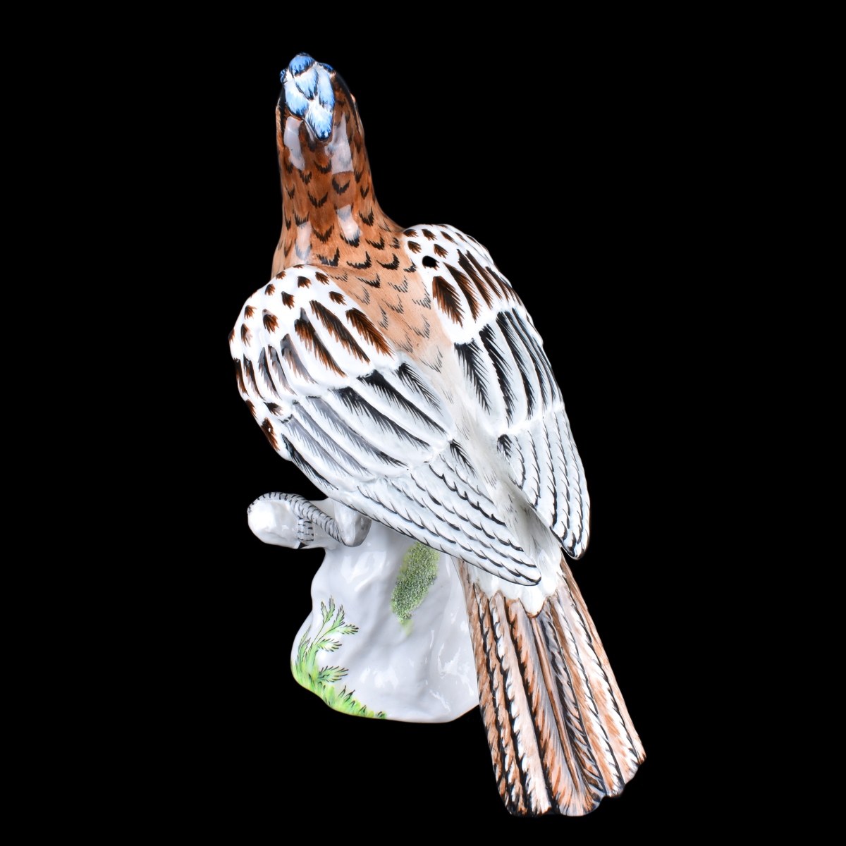 Pair of Crown Staffordshire Glazed Porcelain Birds