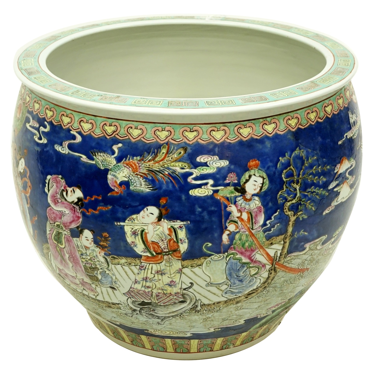 Large 20th Century Chinese Porcelain Fish Bowl