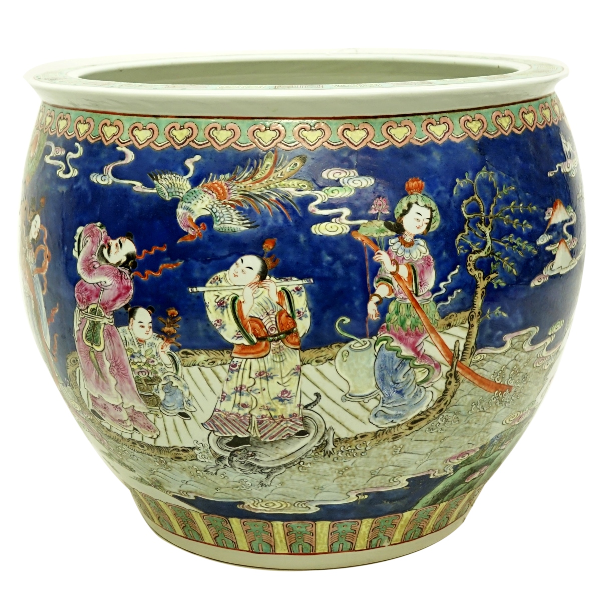 Large 20th Century Chinese Porcelain Fish Bowl