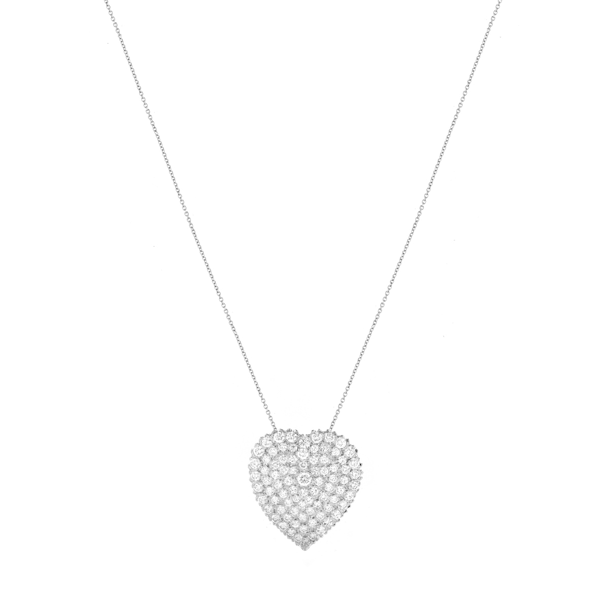 3.50ct Diamond Heart Pendant Necklace