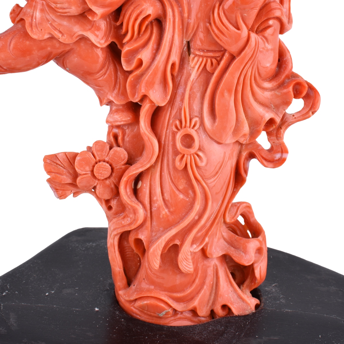 Superb Chinese Carved Pink Coral Group