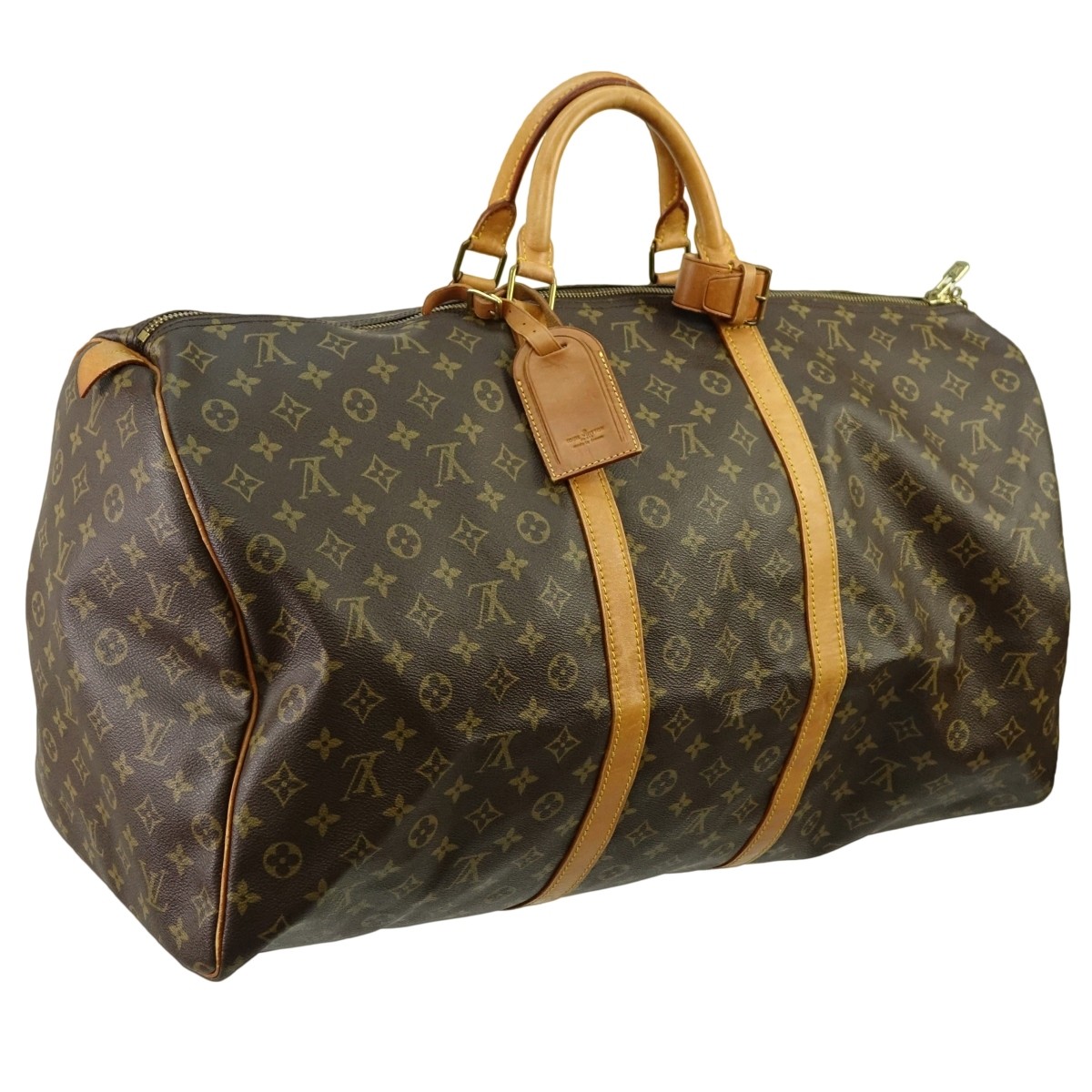 Louis Vuitton Brown Canvas Monogram Keepall 60 Bag