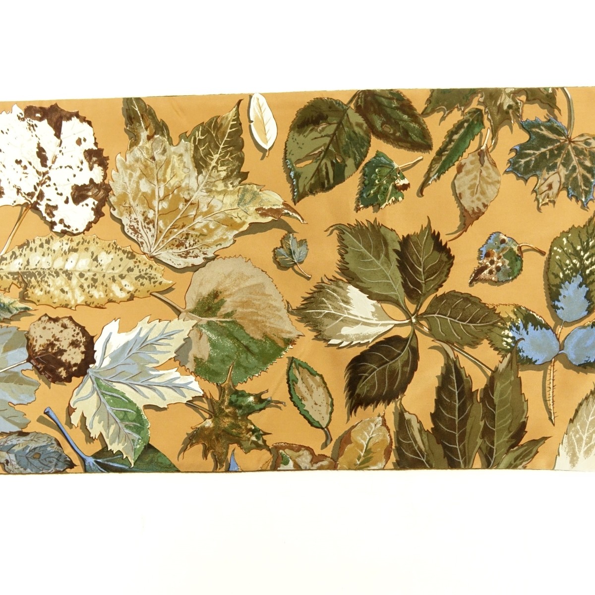 Hermes Autumn Leaves Silk and Angora Winter Scarf