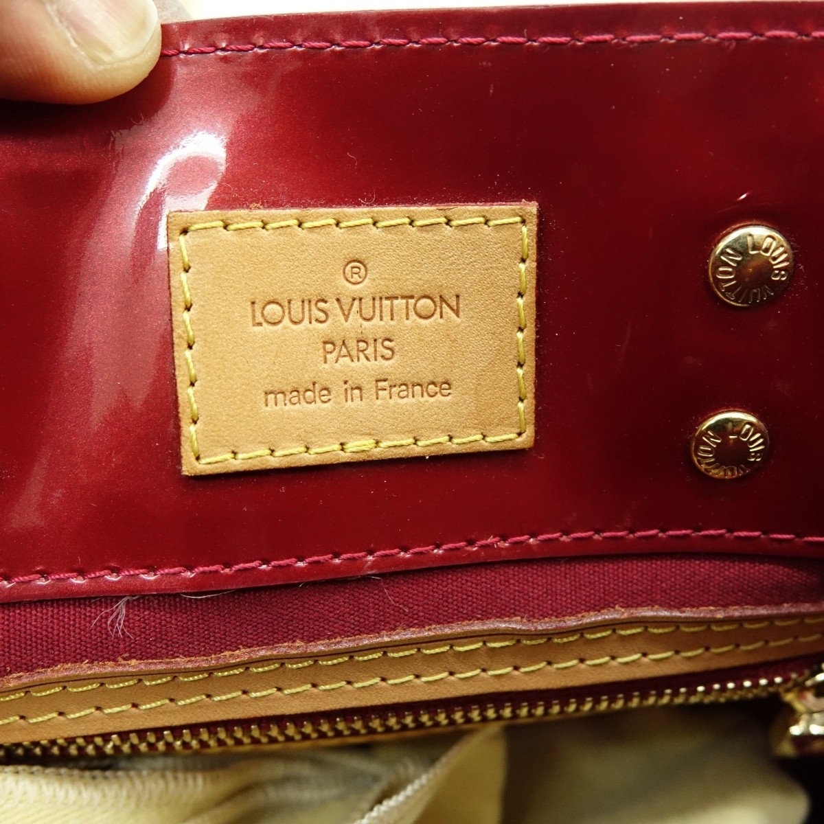 Louis Vuitton Dark Red Monogram Vernis Reade PM