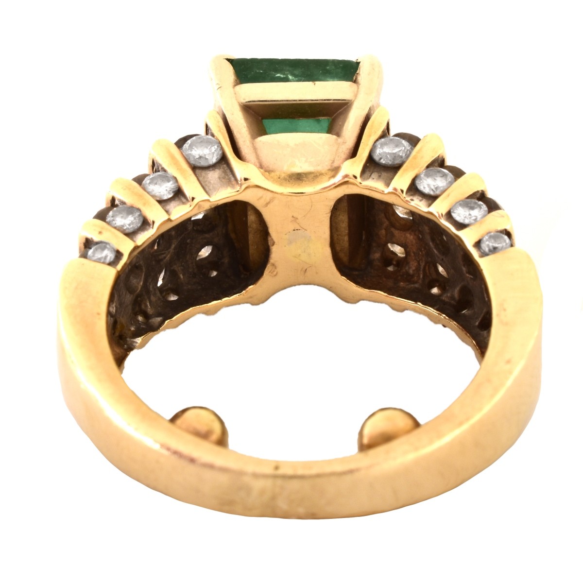 Emerald, Diamond and 14K Gold Ring