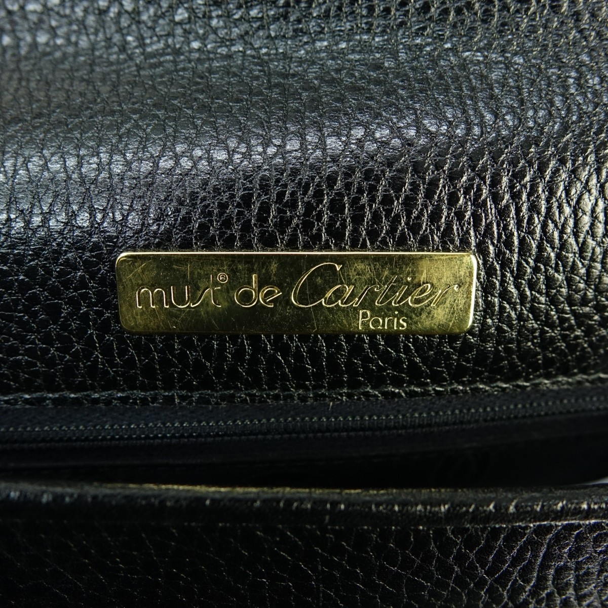 Cartier Black Leather Crossbody Shoulder Bag