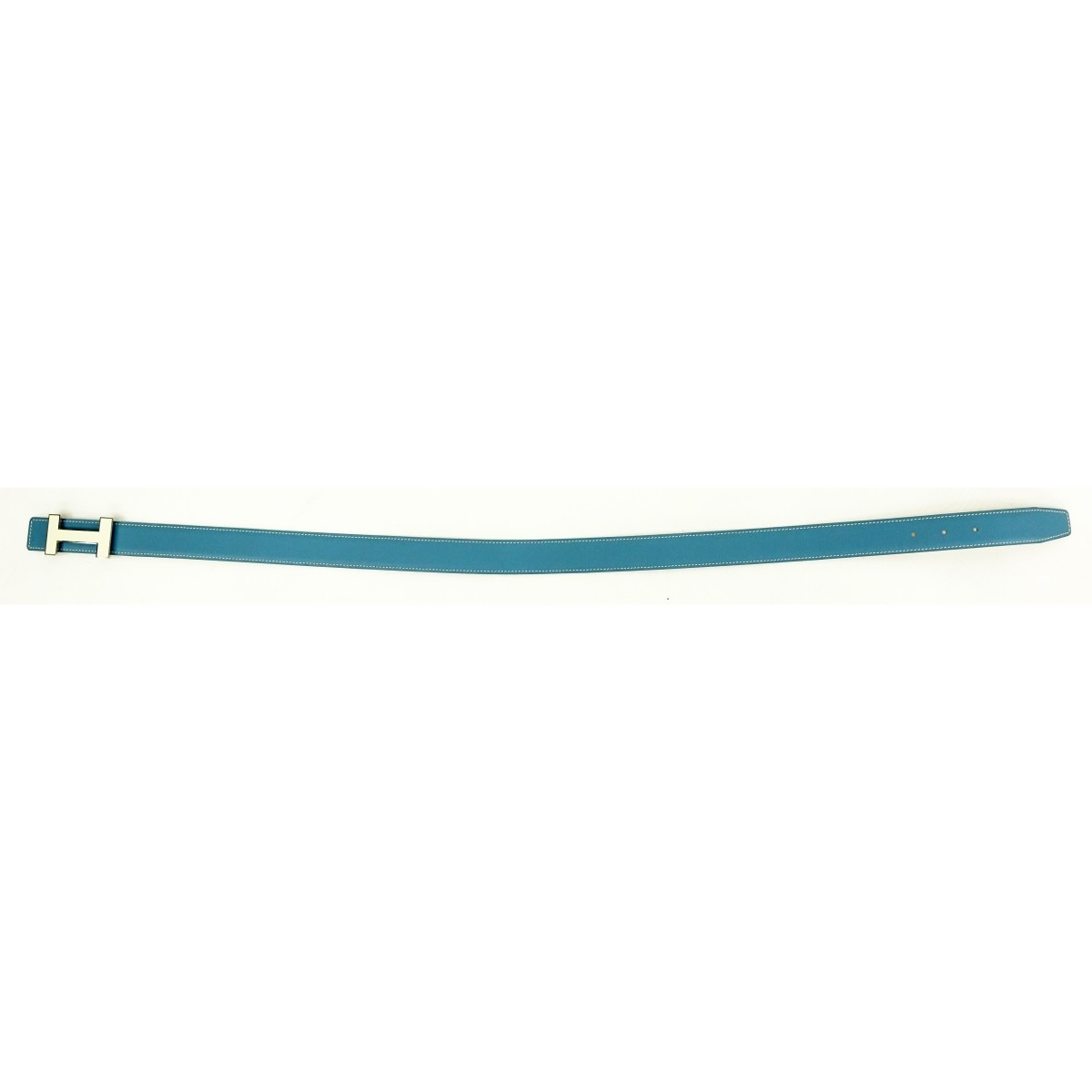 Hermes Blue Jean Epsom Leather Quizz Lacquer Belt