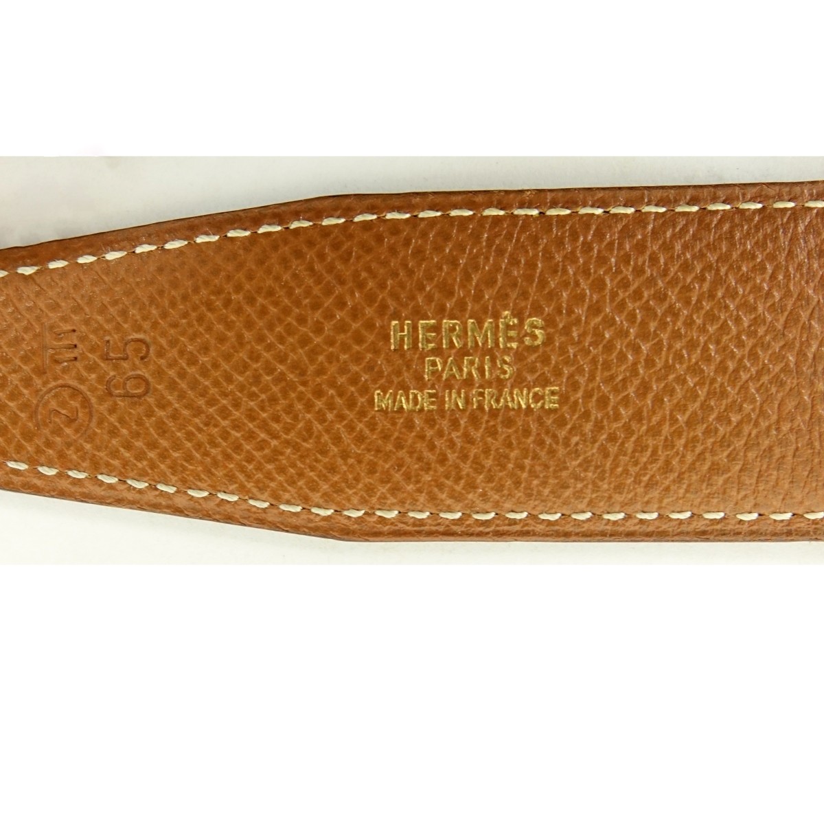 Hermes Black Clemence Leather H Belt 65