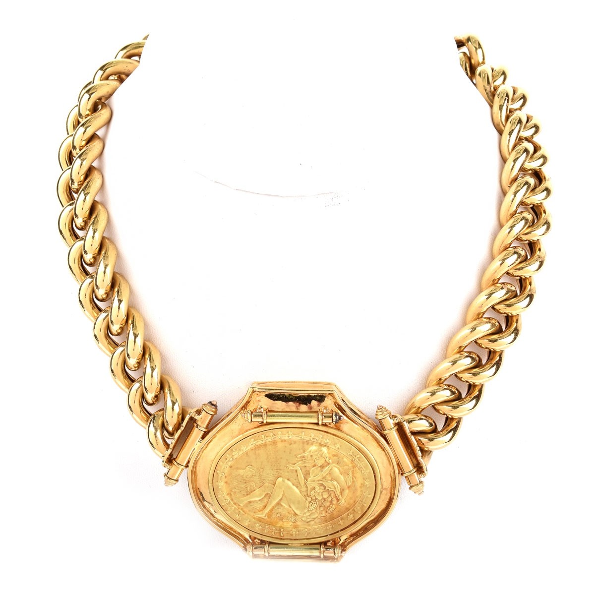 Vintage Italian 18K Gold  Link Necklace Kodner Auctions