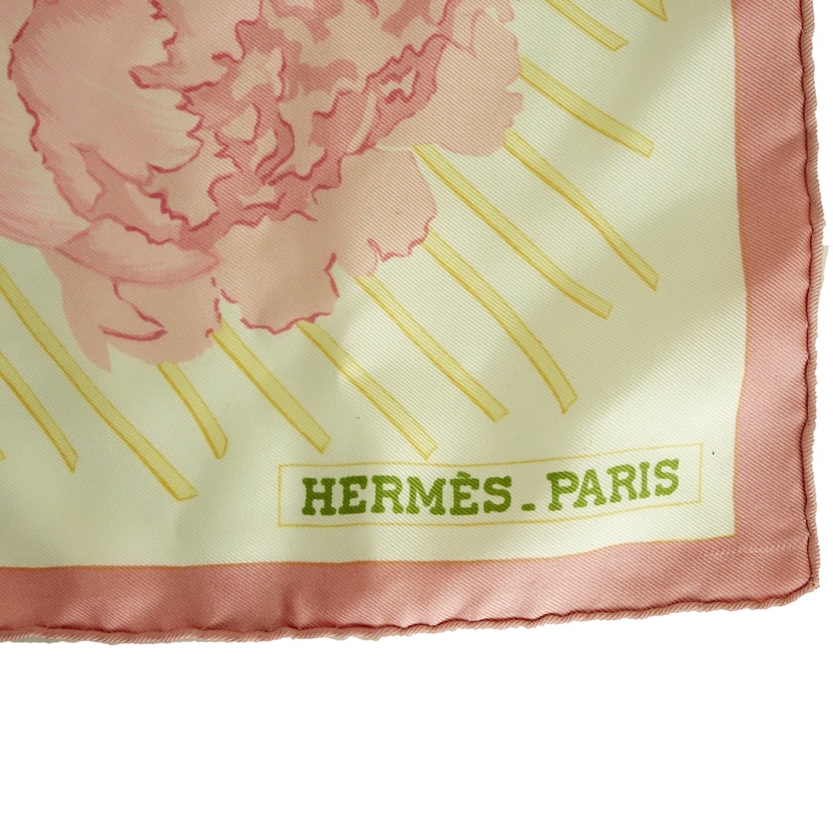 Hermes Les Pivoines Twill Silk Scarf