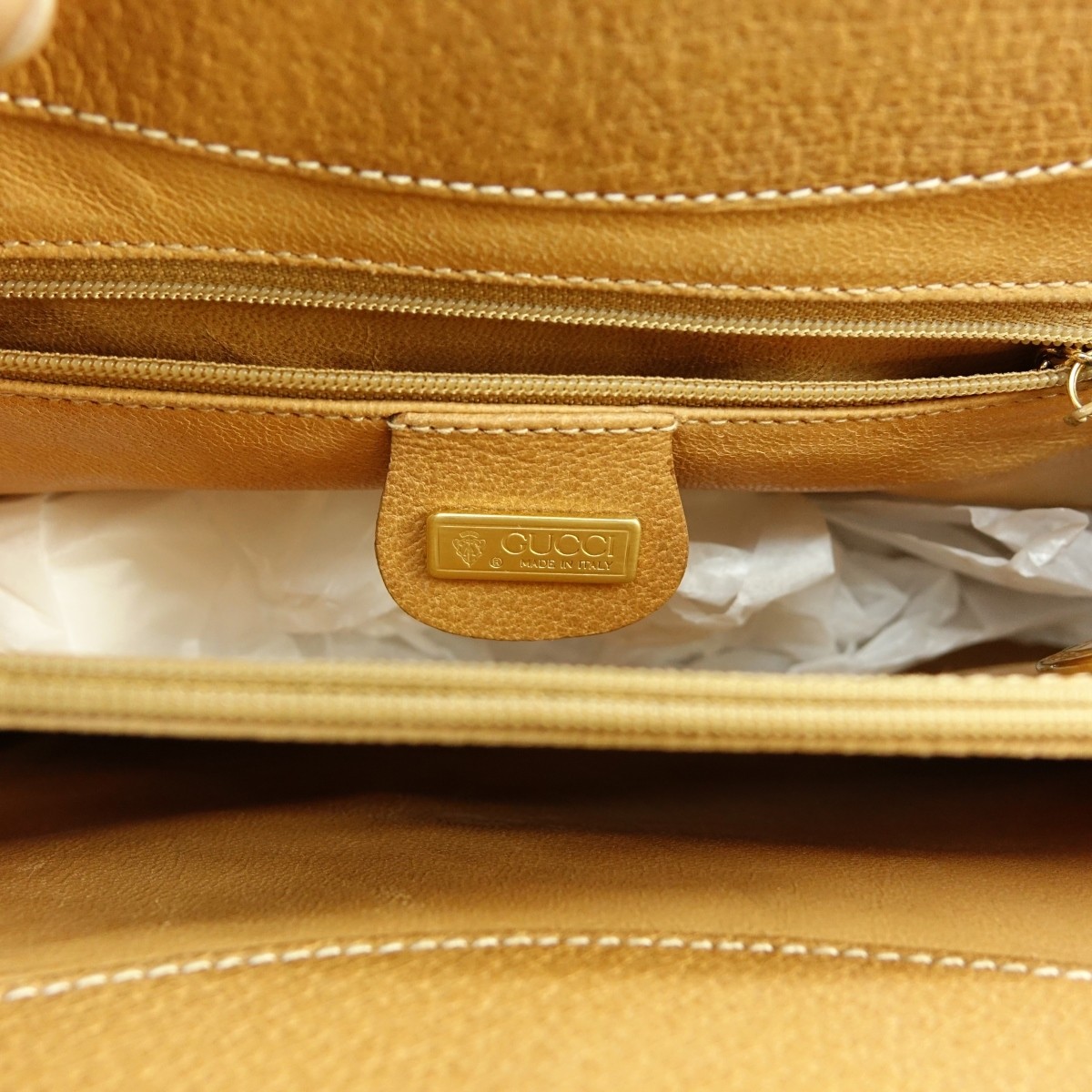 Gucci Vintage Canvas & Leather Top Handle Handbag