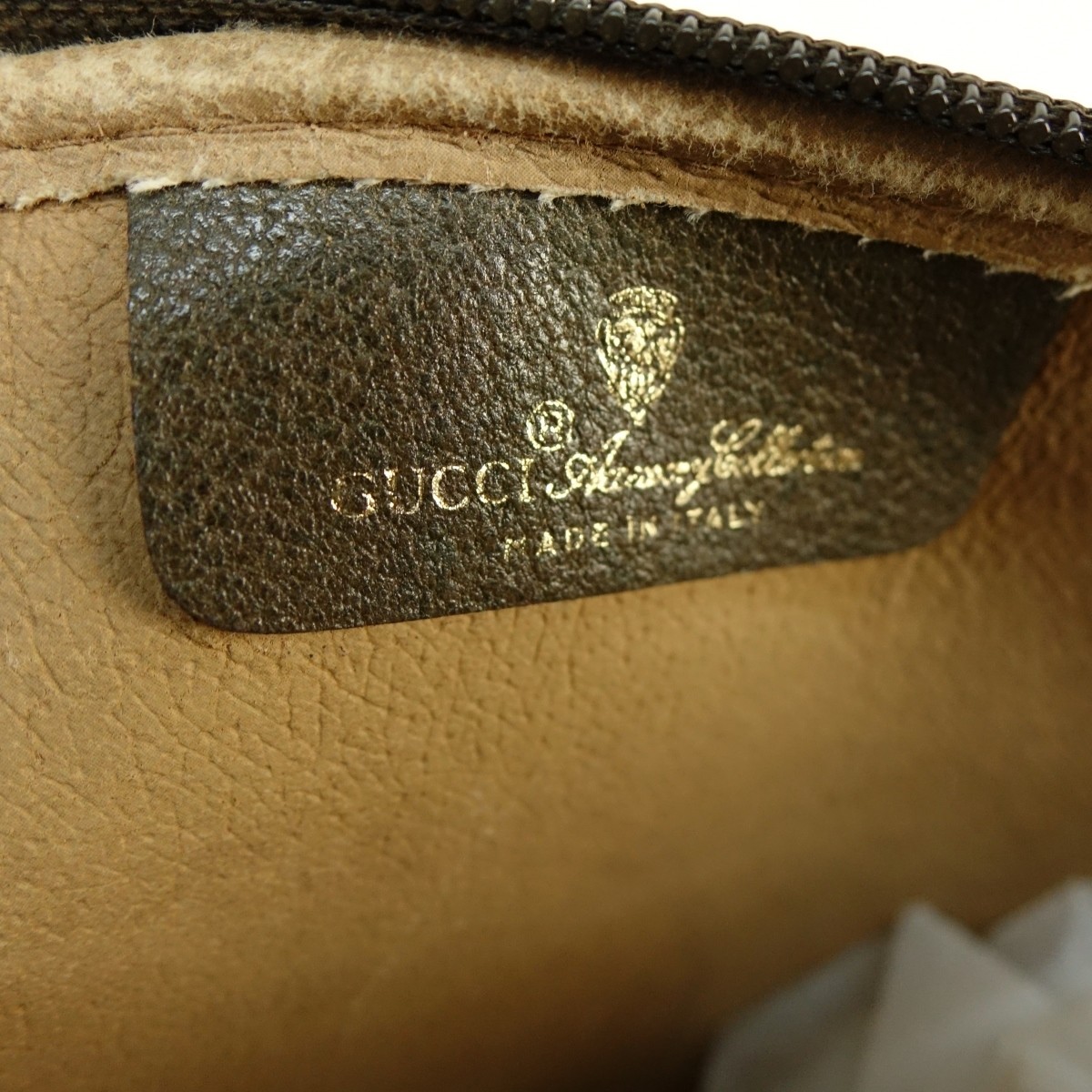 Gucci Beige Coated Canvas Shoulder Bag