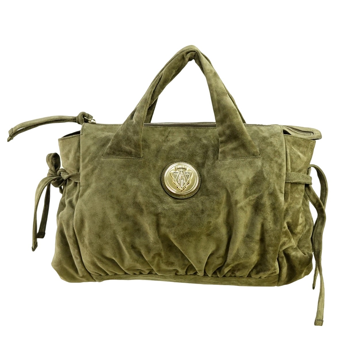Gucci Moss Green Suede Hysteria MM Bag