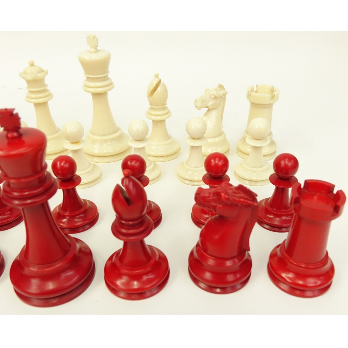 19th Century Staunton Ivory 32 Piece Chess Set