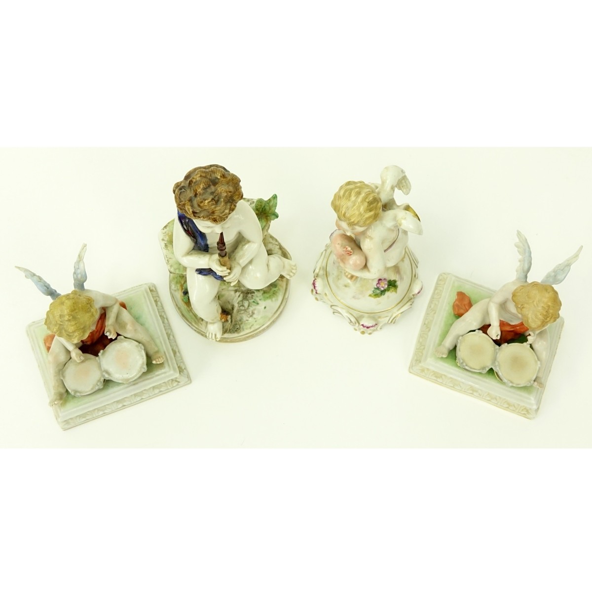 Grouping of Four (4) Antique Porcelain Figurines