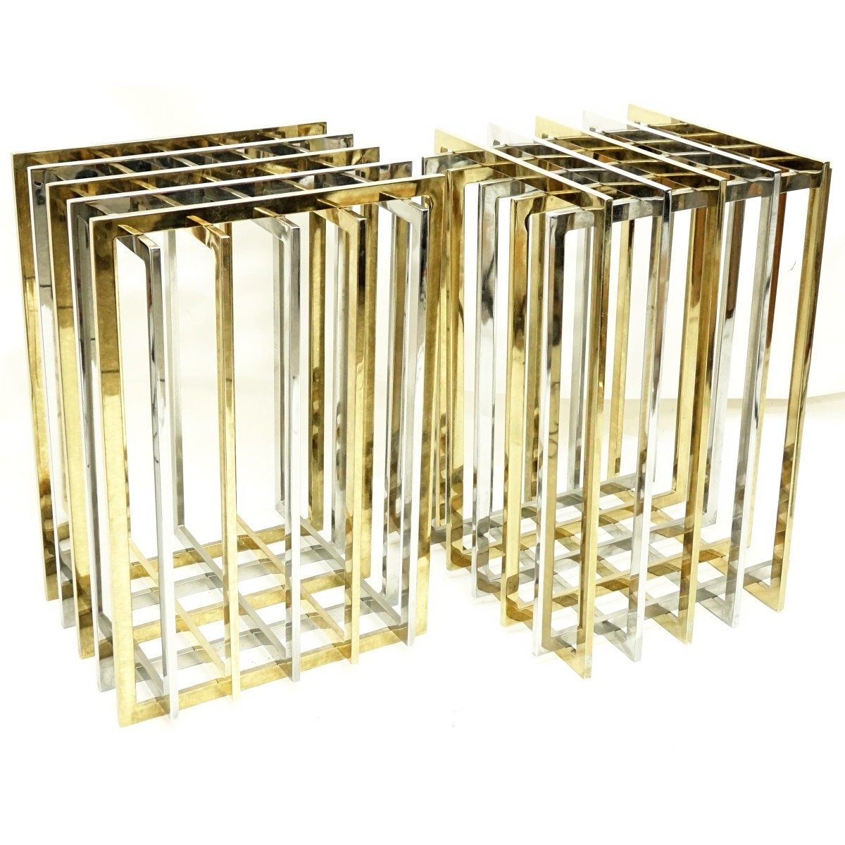 Pierre Cardin (born 1922) Chrome and Brass Bases