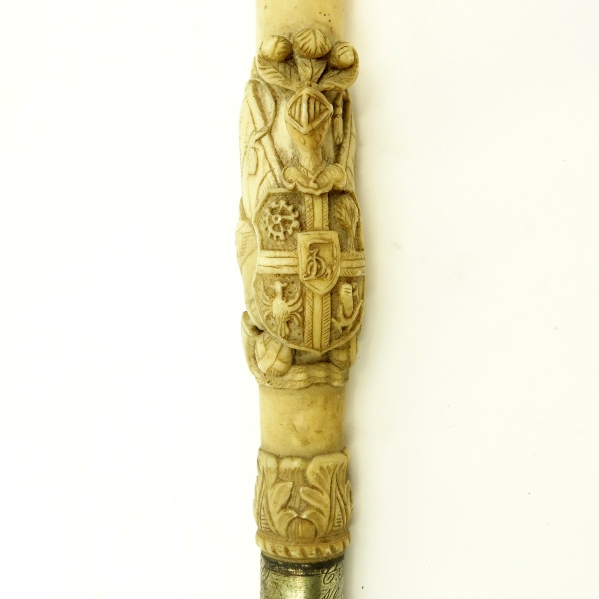 Antique Ivory Handled Walking Stick