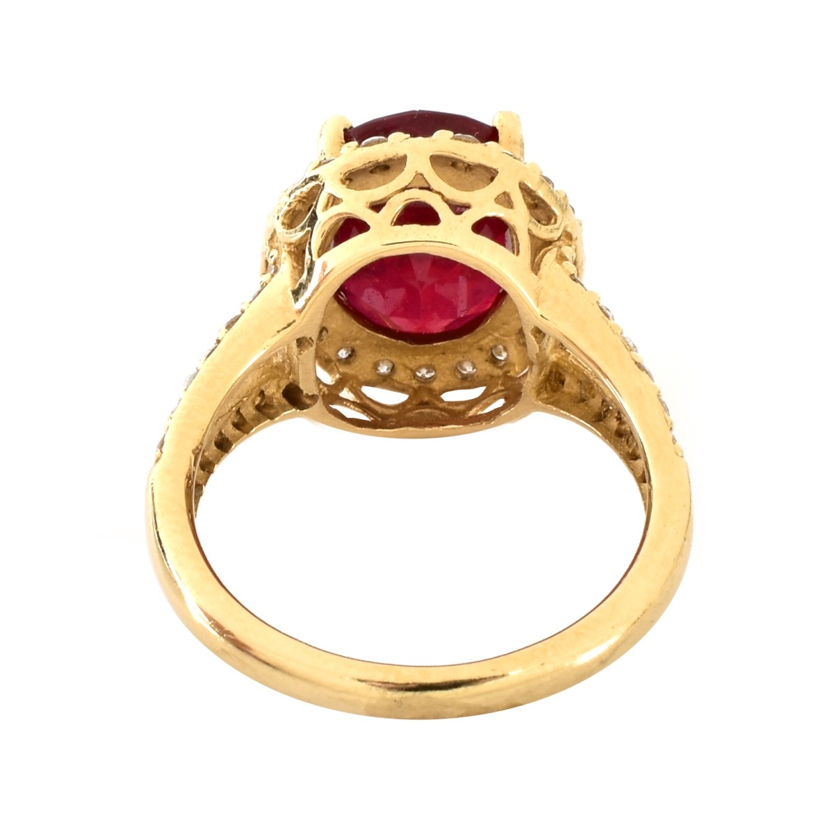 Ruby, Diamond and 14K Gold Ring