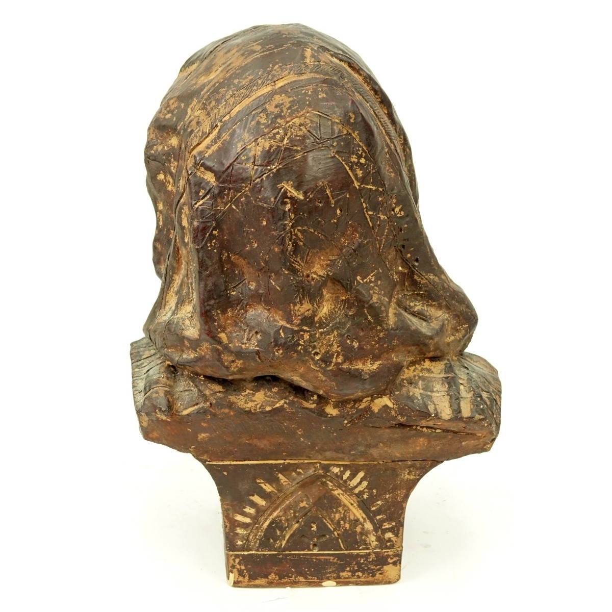Orientalist Polychrome Terracotta Nubian Bust