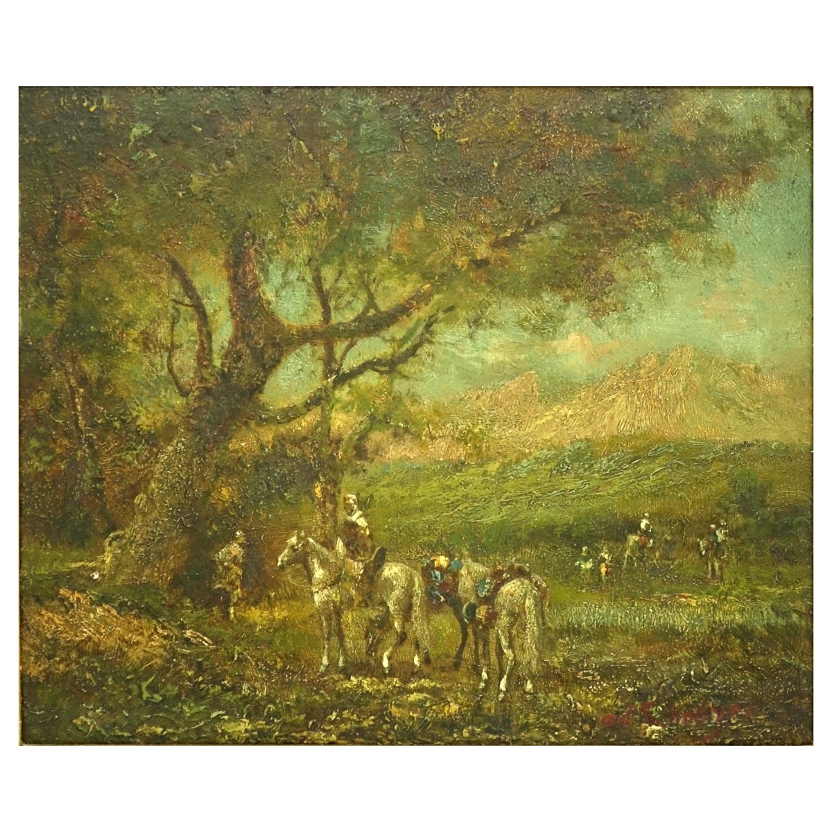 Orientalist School Oil on Panel