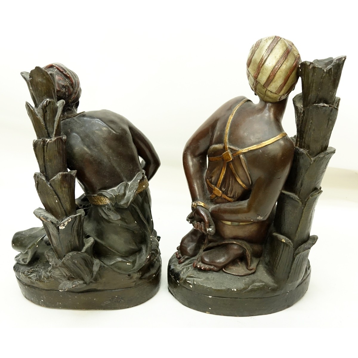 Pair of French Orientalist Slave Figures