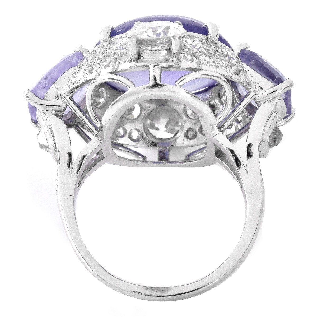 Art Deco 15.96ct TW Sapphire and Diamond Ring