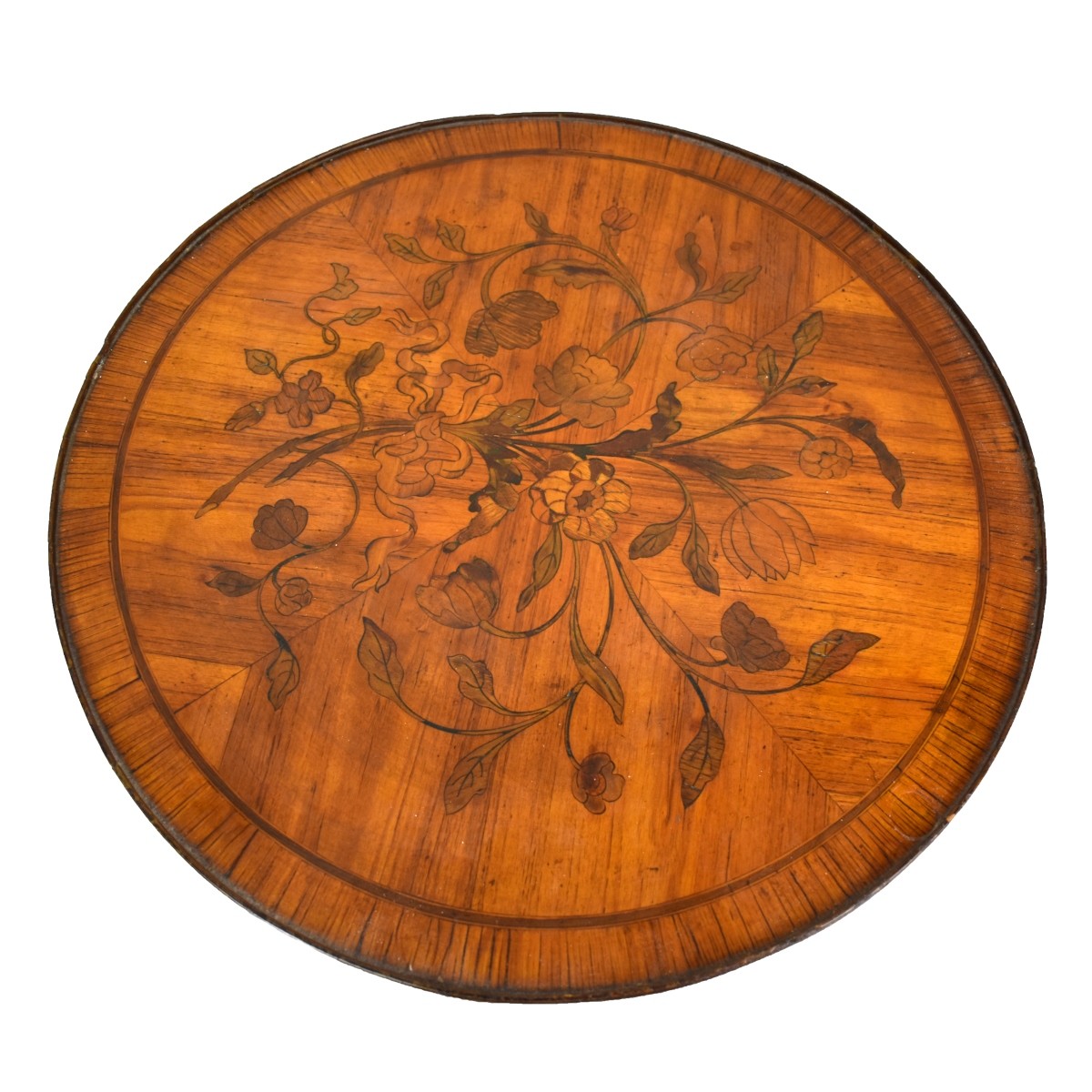 19/20th C. French Marquetry Inlaid Gueridon