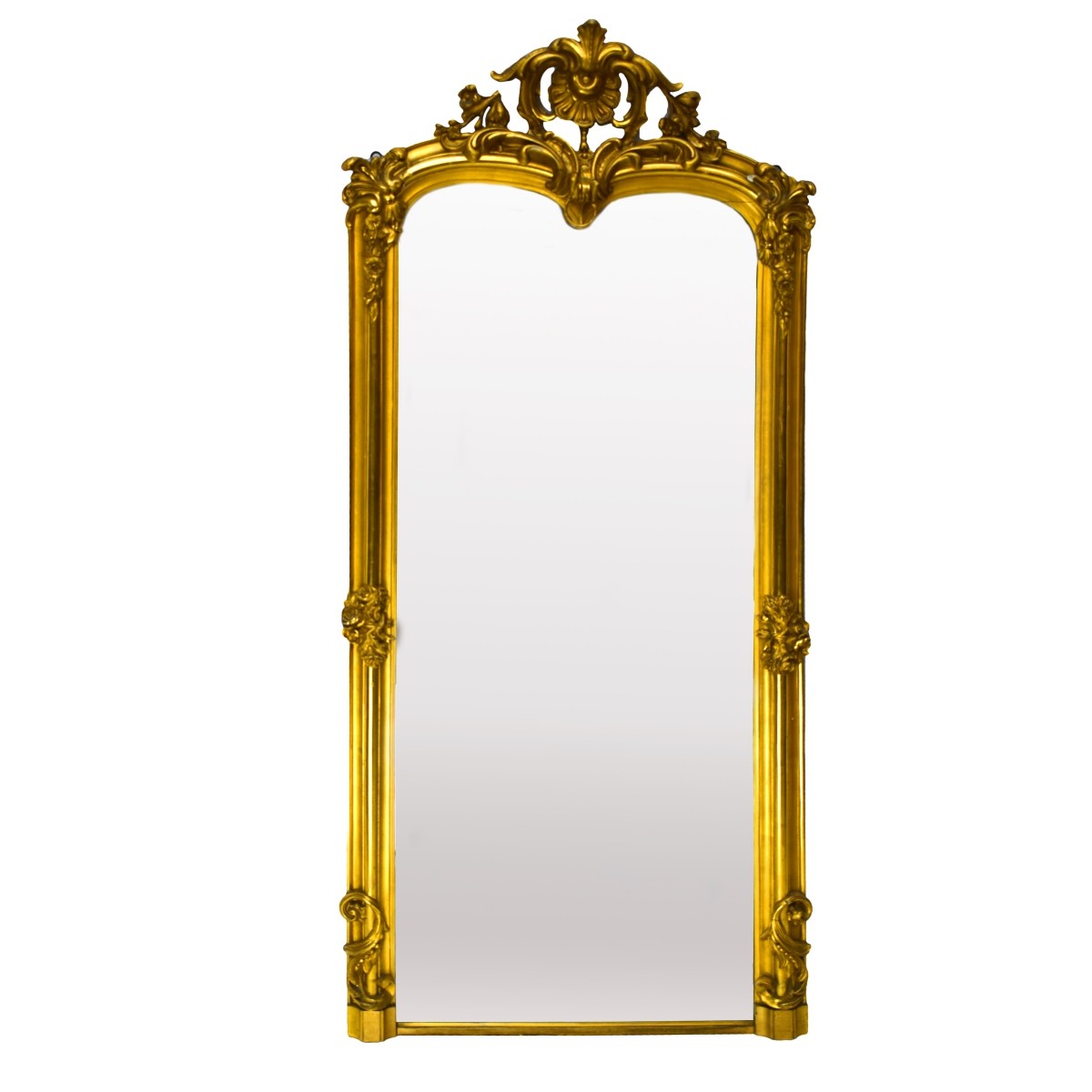 Large Antique French Gilded Mirror