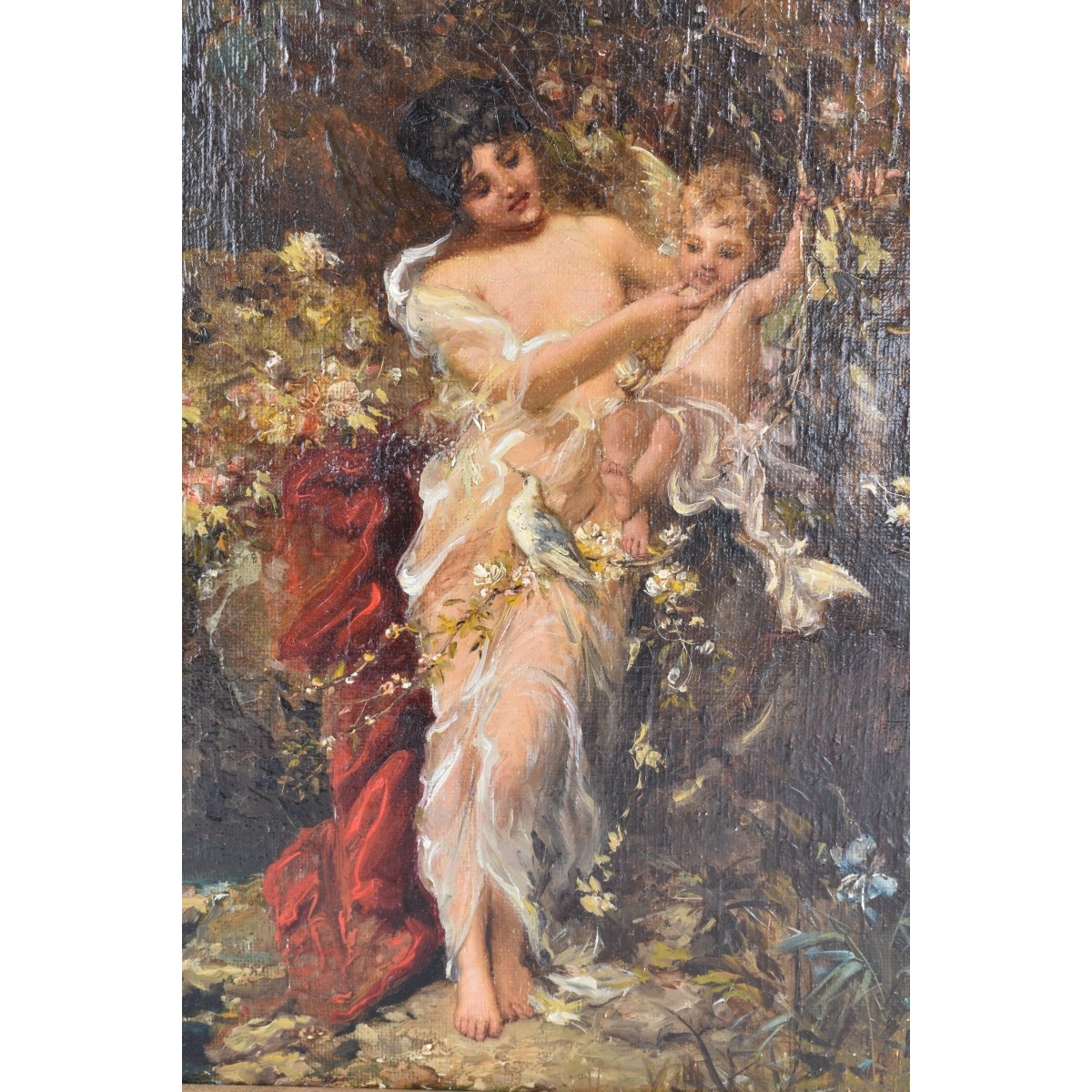 19/20th Century Oil on Canvas "Psyche"