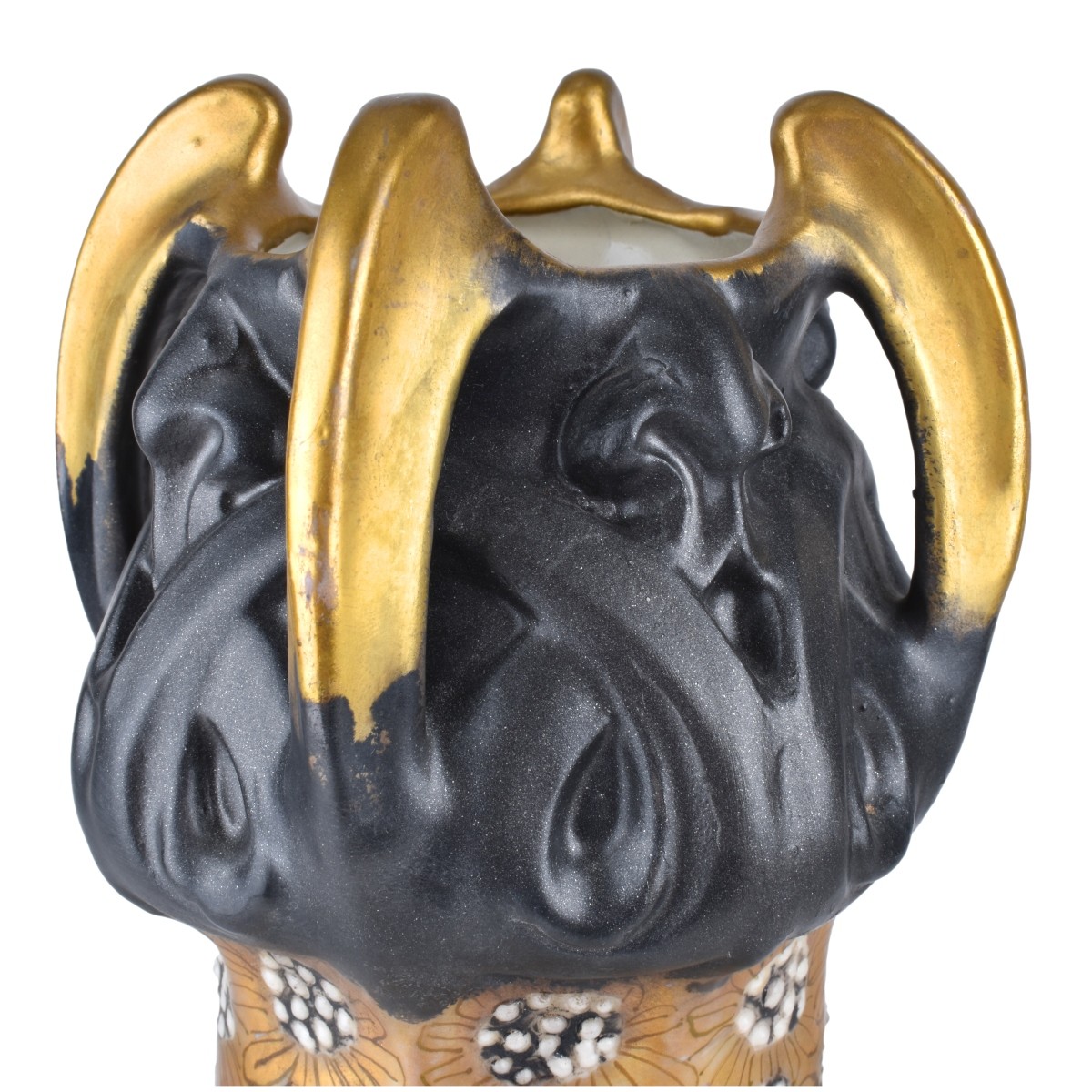 Amphora Turn Teplitz Chestnut Pottery Vase